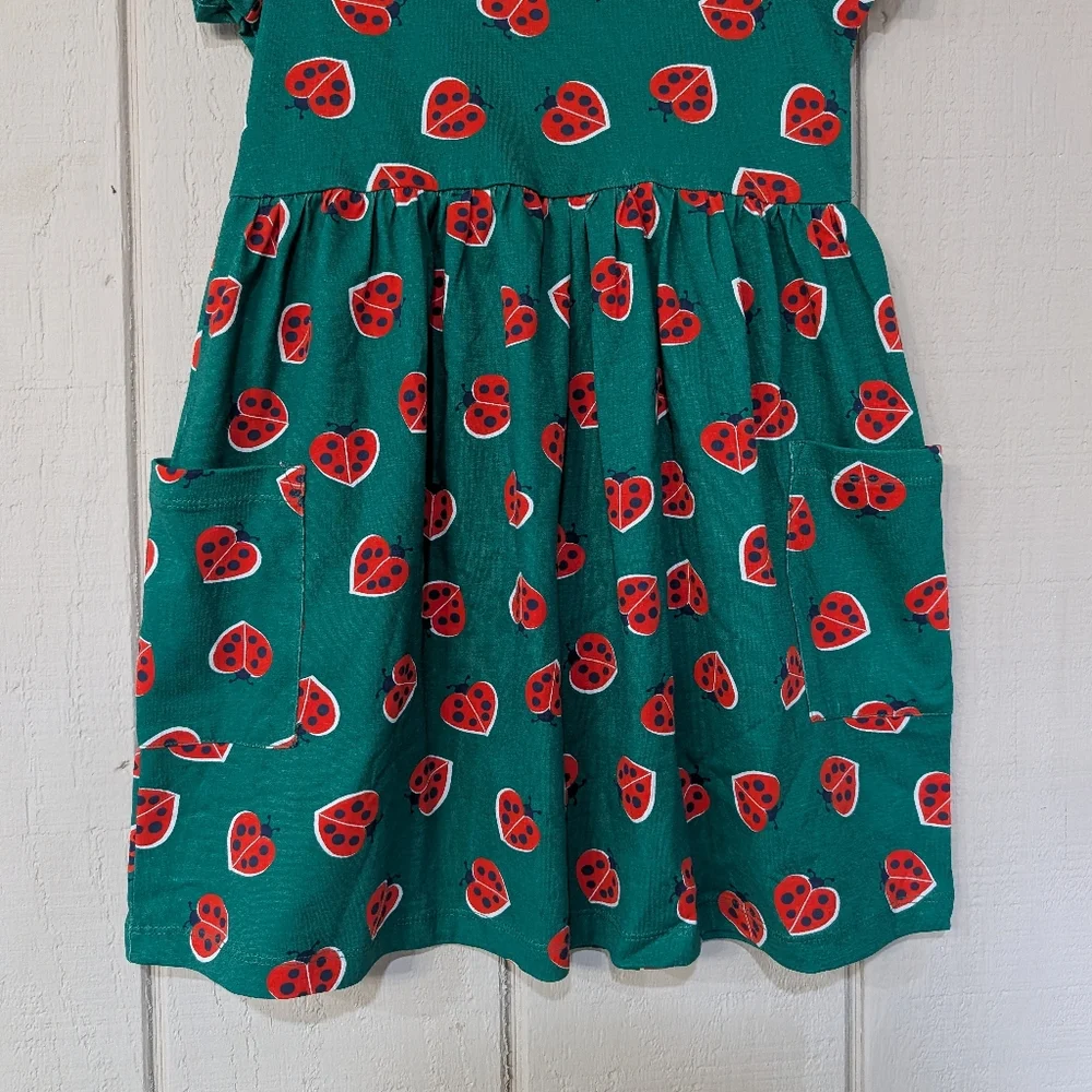 Hanna Andersson Play Dress With Pockets Love‎ Bugs Ladybug Heart